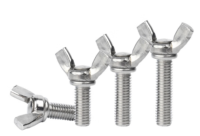 GWJ/固万基 DIN316 蝶形螺钉 304不锈钢 A2-70 本色 M4×40 1个