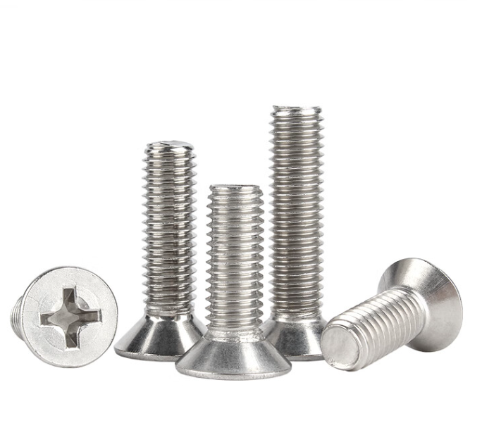 十字槽沉头螺钉 不锈钢304 A2-70 本色 全牙 粗牙