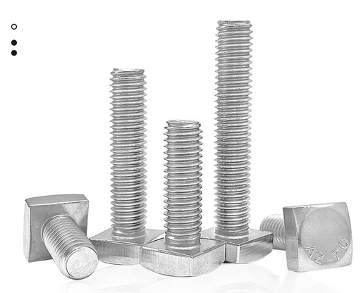 方头螺栓 不锈钢304 A2-70 本色 全牙 M10×100 1个