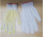 720g黄点塑纱线手套